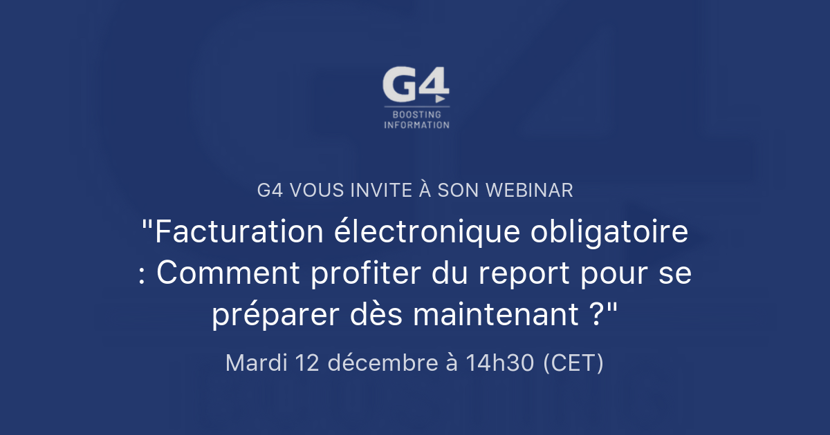 Facturation Lectronique Obligatoire Comment Profiter Du Report Pour