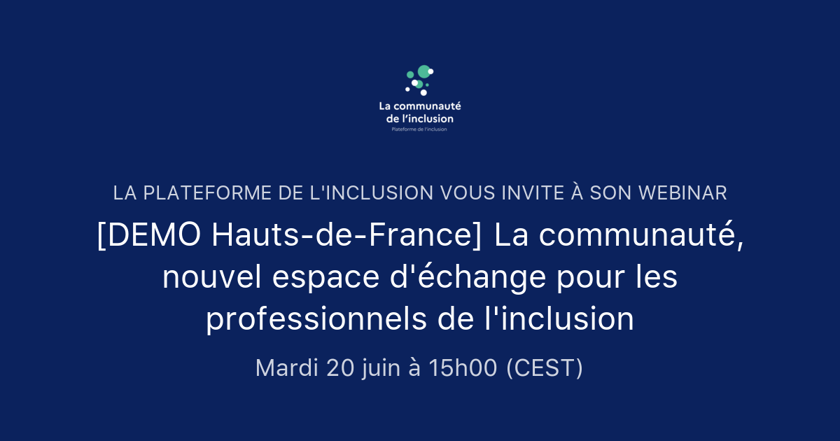 DEMO Hauts de France La communauté nouvel espace d échange pour les