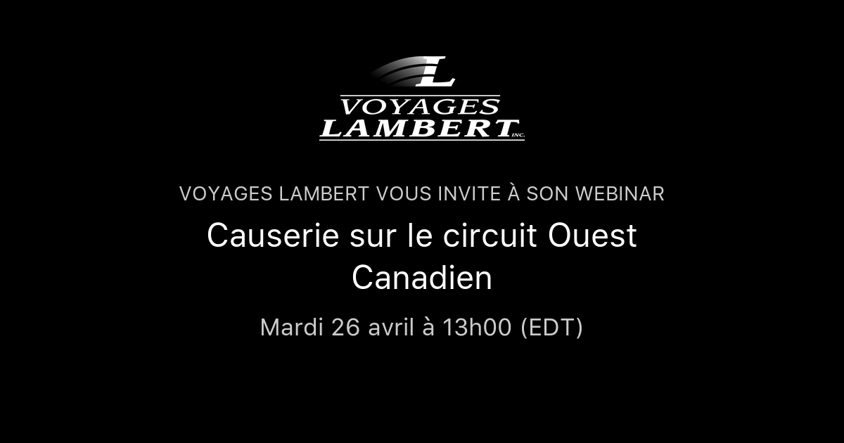 voyage lambert ouest canadien