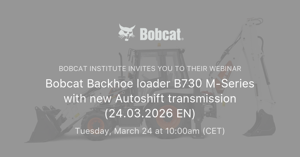 Bobcat Backhoe loader B730 M-Series with new Autoshift transmission (24 ...