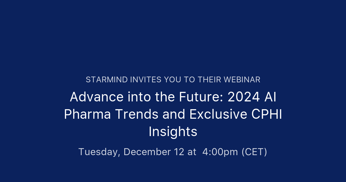 Advance Into The Future 2024 AI Pharma Trends And Exclusive CPHI   Og 