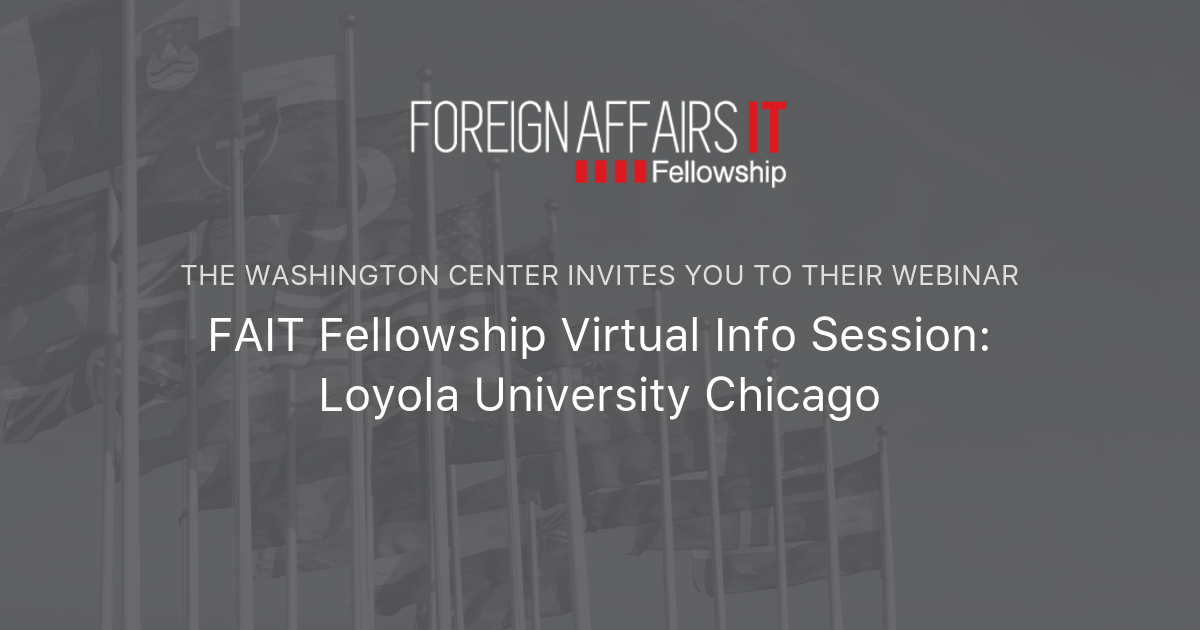 FAIT Fellowship Virtual Info Session: Loyola University Chicago | The ...