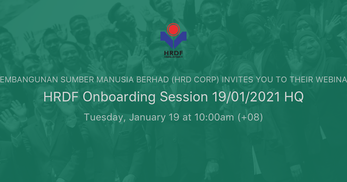 HRDF Onboarding Session 19/01/2021 HQ | PEMBANGUNAN SUMBER ...