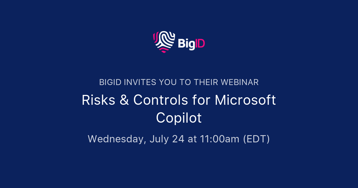 Risks & Controls for Microsoft Copilot | BigID