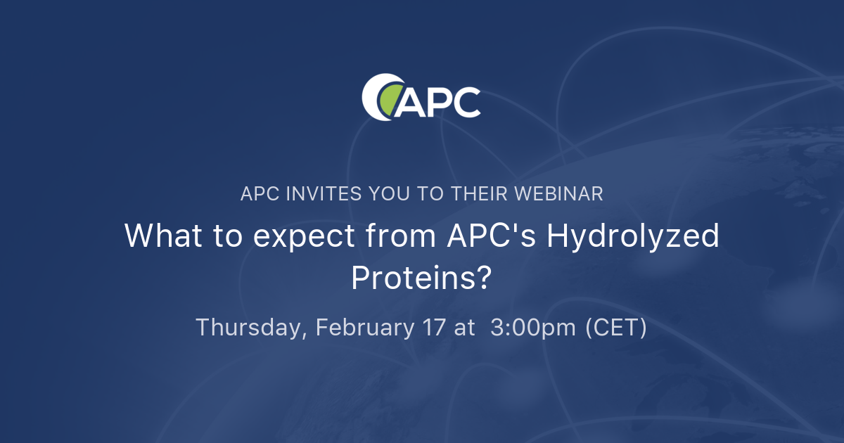 What to expect from APC's Hydrolyzed Proteins? APC