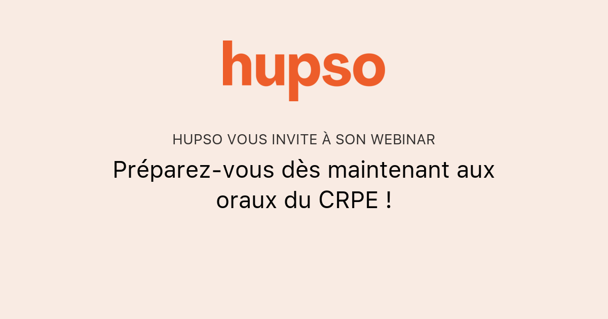 Comment réussir les oraux du CRPE ? | hupso