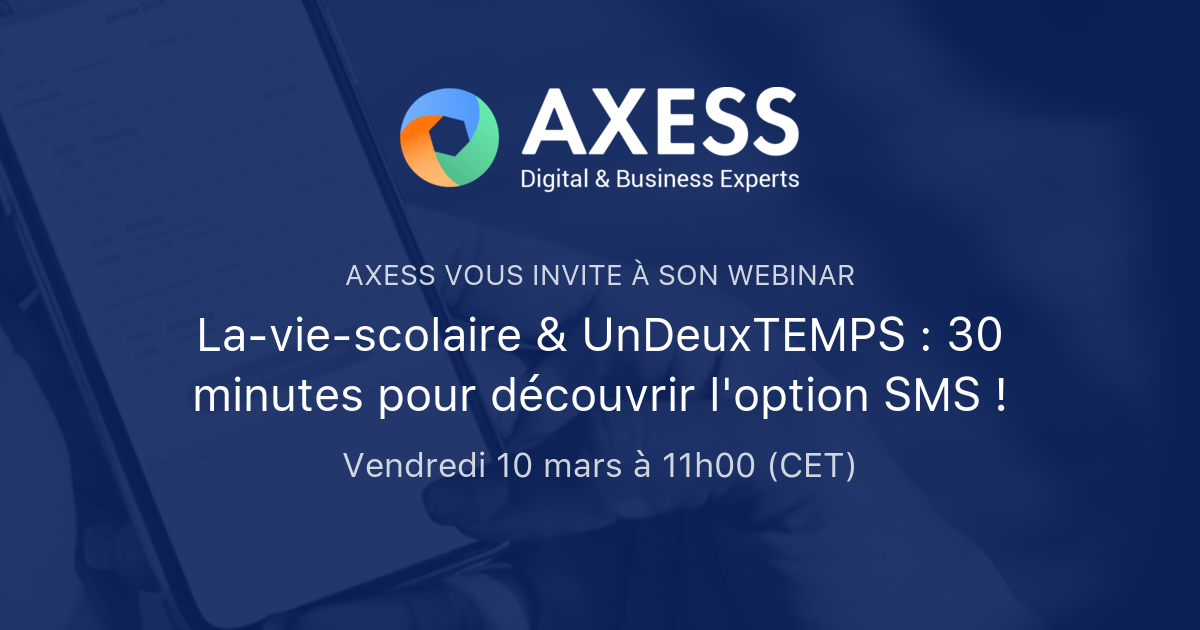 Laviescolaire & UnDeuxTEMPS 30 minutes pour découvrir l'option SMS