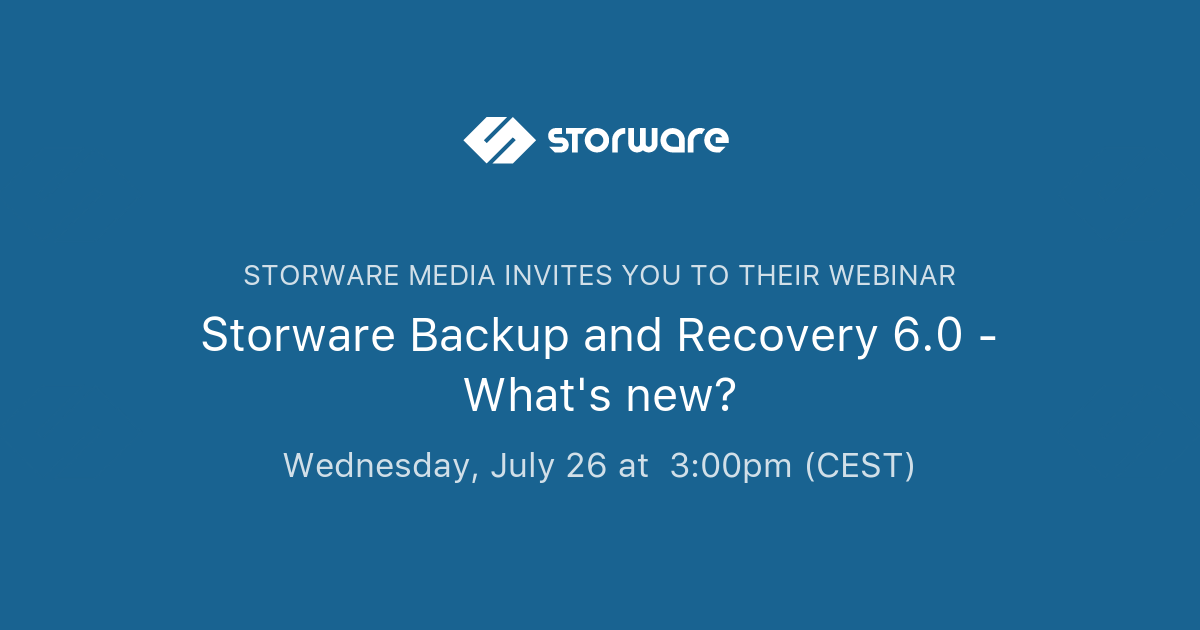 Storware Backup and Recovery 6.0 - What's new? | Storware Media