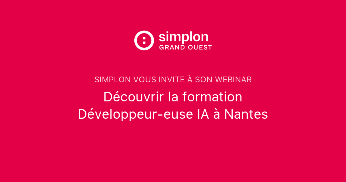 Découvrir la formation Développeur-euse IA à Nantes | Simplon