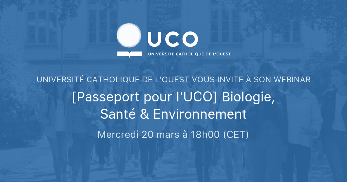 [Passeport pour l'UCO] Biologie, Santé & Environnement | Université ...