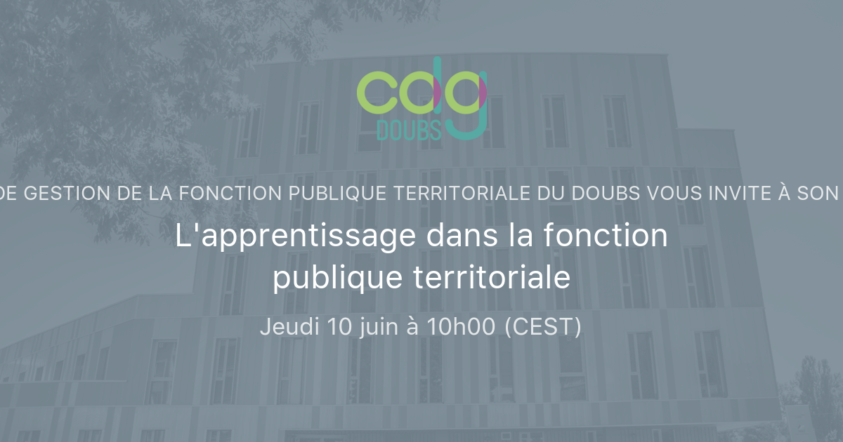 L'apprentissage dans la fonction publique territoriale | Centre de