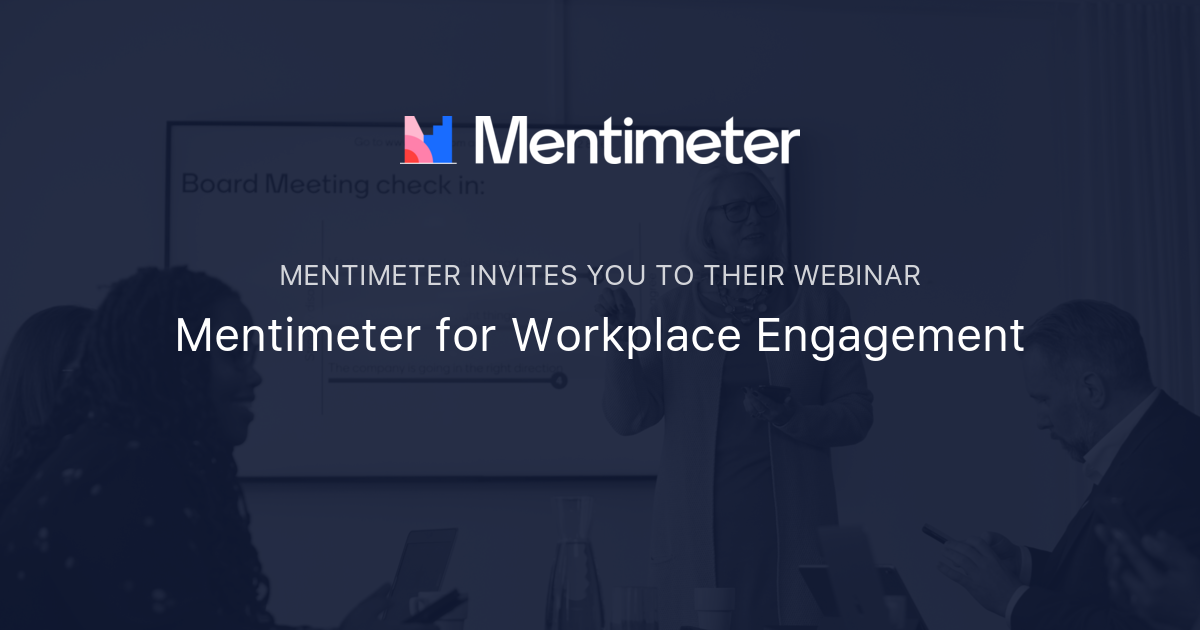 Mentimeter For Workplace Engagement | Mentimeter