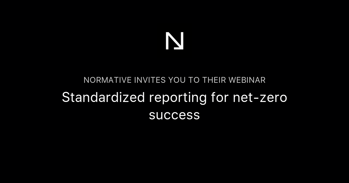Zero Success Rate Standardized reporting for net-zero success | Normative