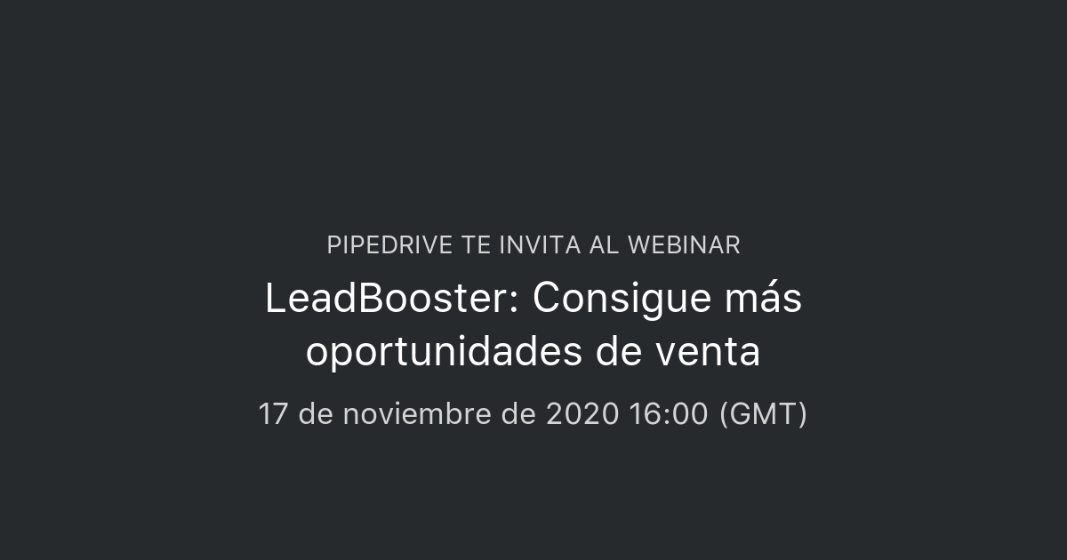 LeadBooster: Consigue más oportunidades de venta | Pipedrive