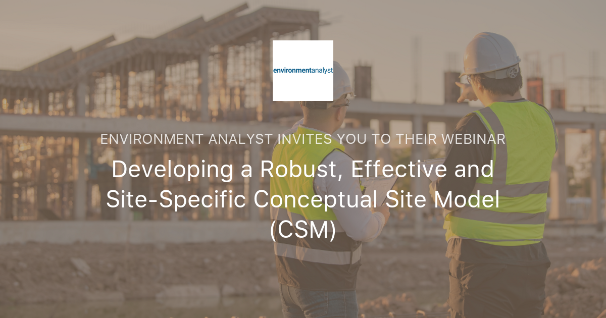Csm Development Program Developing a Robust, Effective and Site-Specific Conceptual Site Model ...