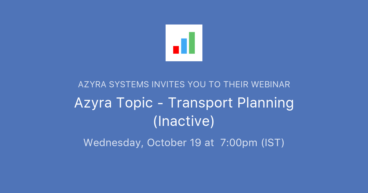Azyra Topic - Transport Planning (Inactive) | Azyra Systems