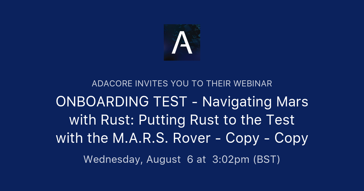 Rust Mars ONBOARDING TEST - Navigating Mars with Rust: Putting Rust to the Test ...