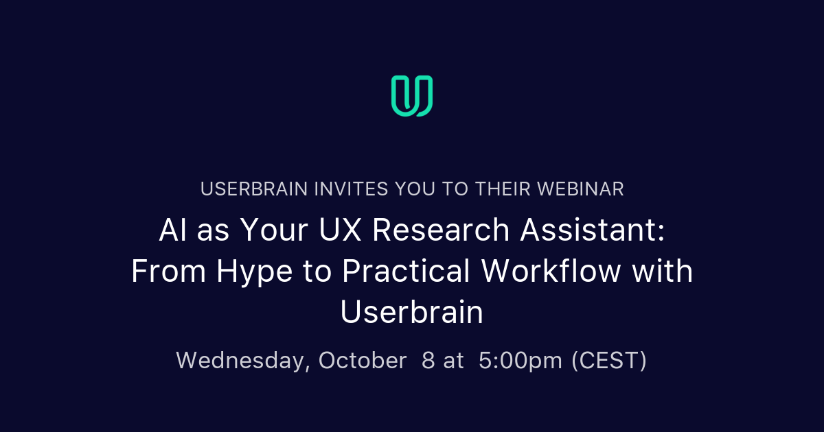 AI as Your UX Research Assistant: From Hype to Practical Workflow with Userbrain | Userbrain
