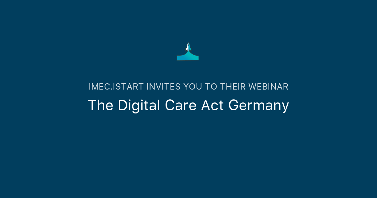 The Digital Care Act Germany imec.istart