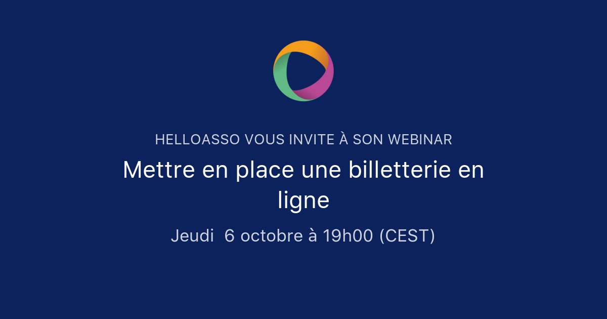 Mettre En Place Une Billetterie En Ligne | HelloAsso