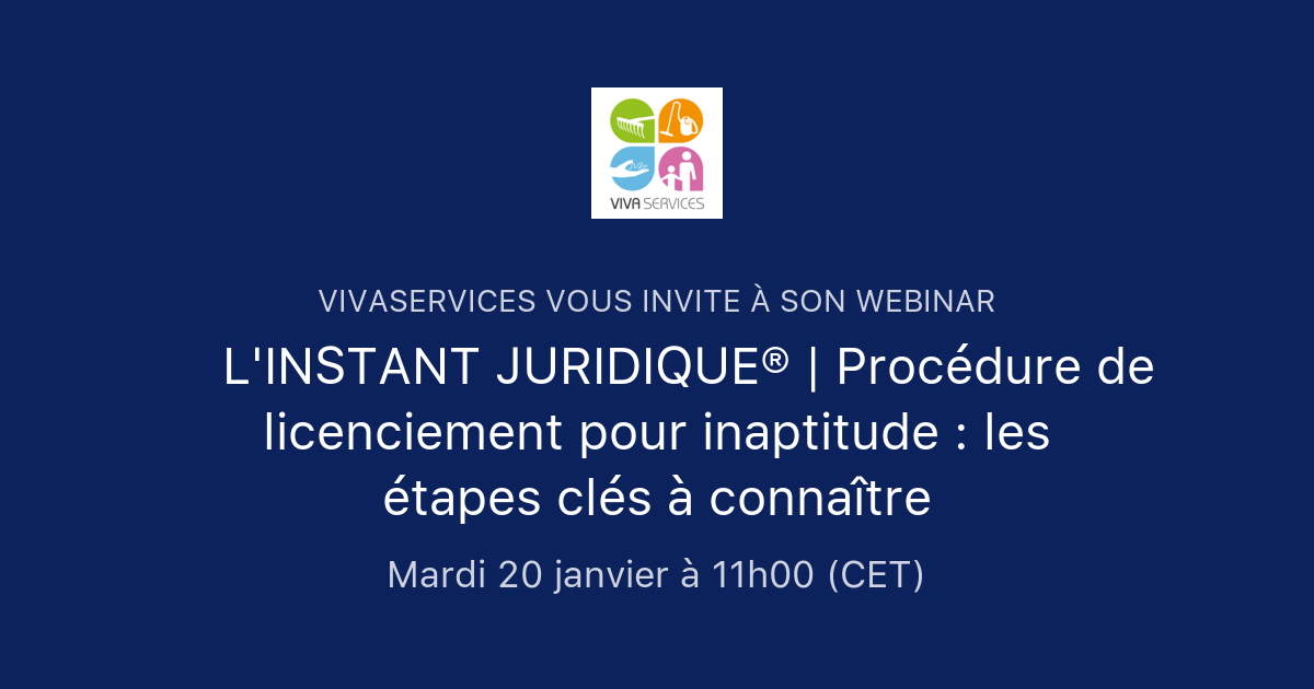 🟡 L'INSTANT JURIDIQUE® | Procédure de licenciement pour inaptitude ...
