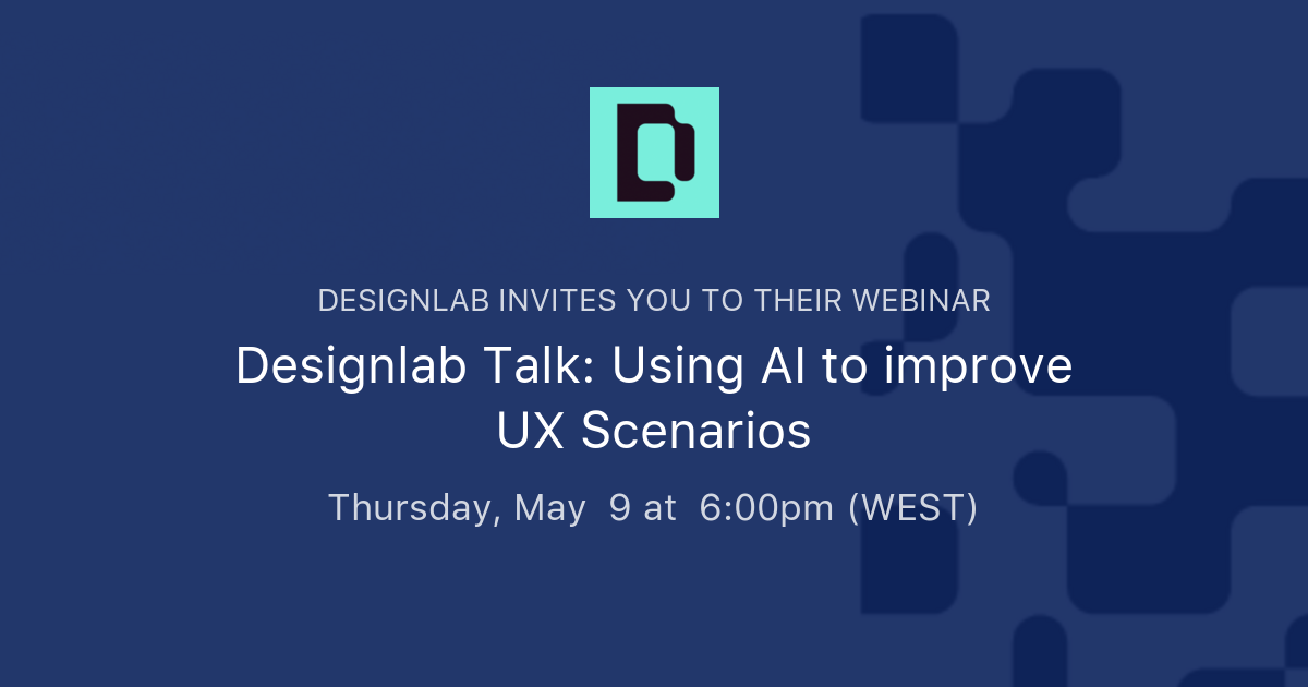 Designlab Talk: Using AI to improve UX Scenarios | Designlab