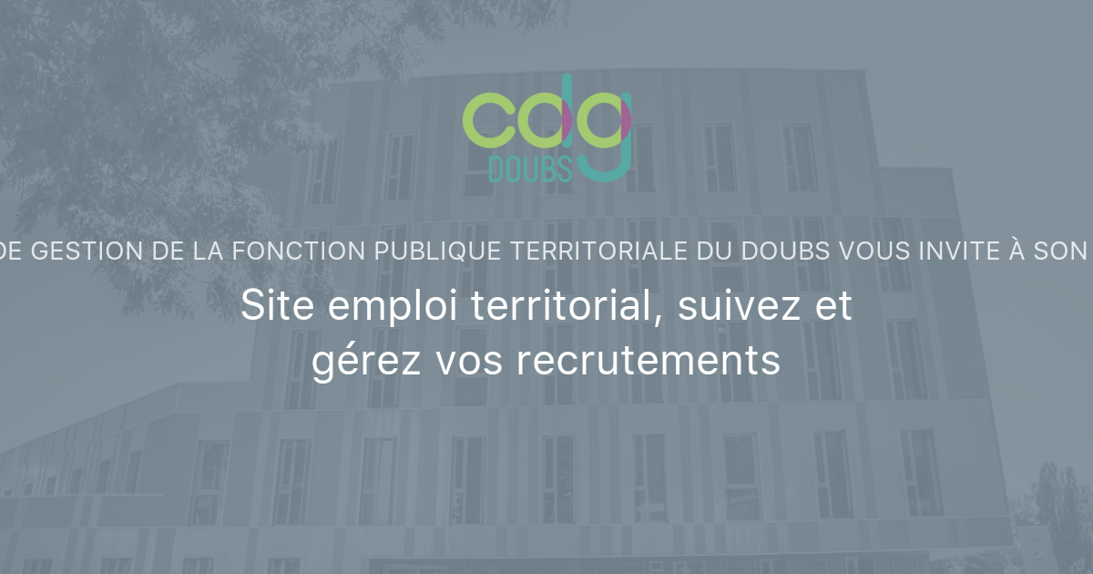 Site emploi territorial, suivez et gérez vos recrutements | Centre de ...