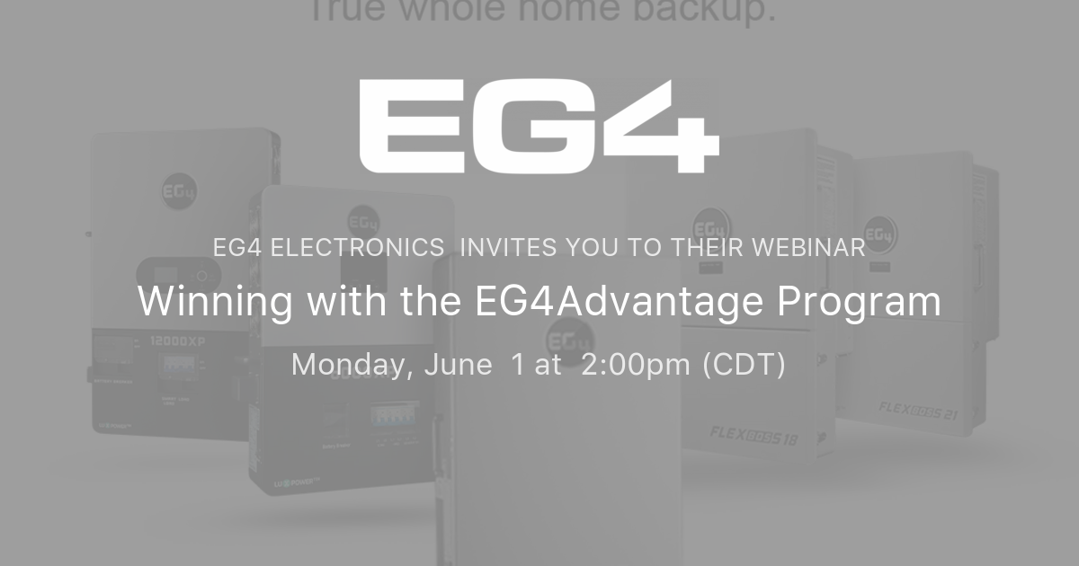 Winning with the EG4Advantage Program | EG4 Electronics