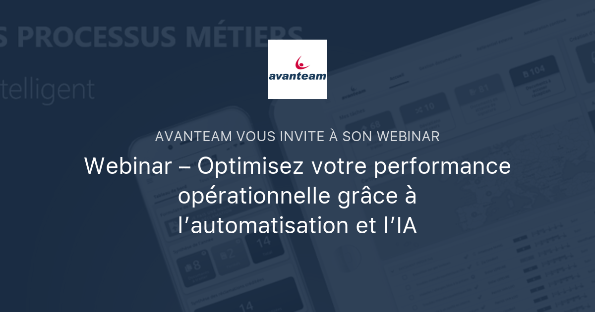 Webinar – Optimisez votre performance opérationnelle grâce à l ...
