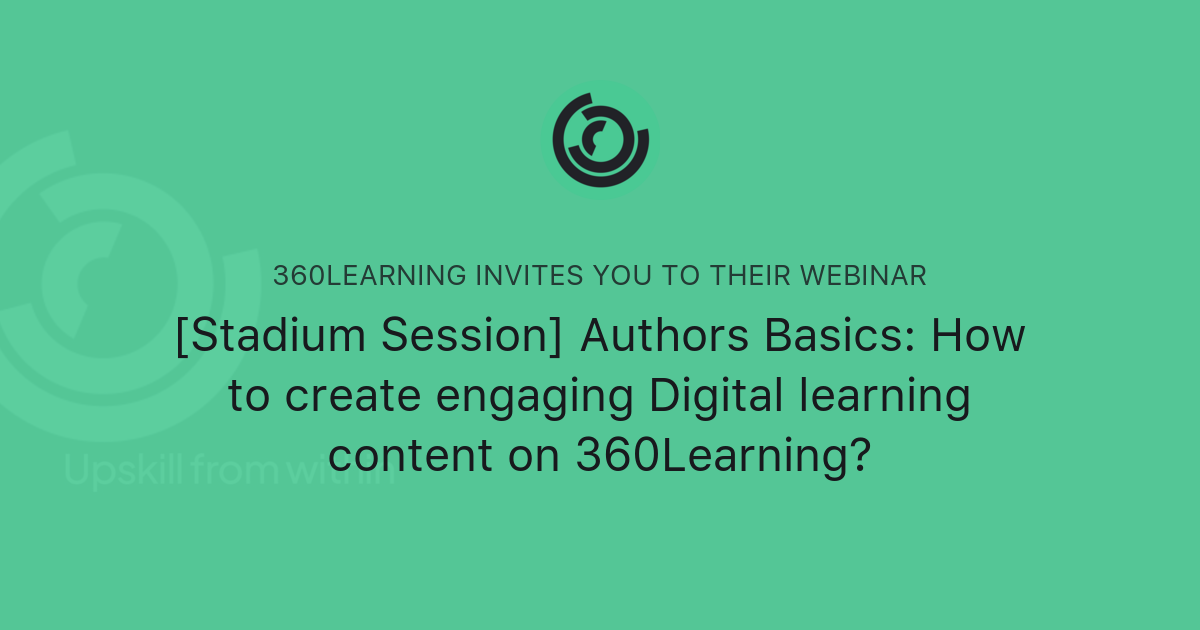 [Stadium Session] Authors Basics: How To Create Engaging Digital ...