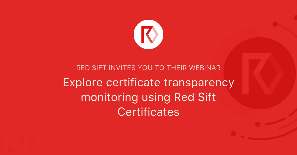 Explore certificate transparency monitoring using Red Sift Certificates ...