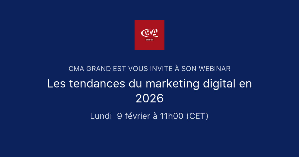 Les tendances du marketing digital en 2026 | CMA Grand Est