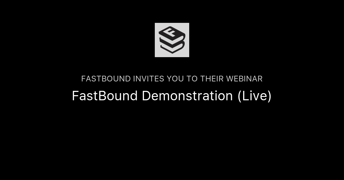 FastBound Demonstration (Live) | FastBound