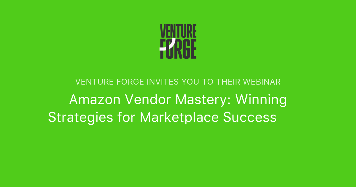 Amazon Vendor Mastery: Winning Strategies for Marketplace Success 🗝️ ...