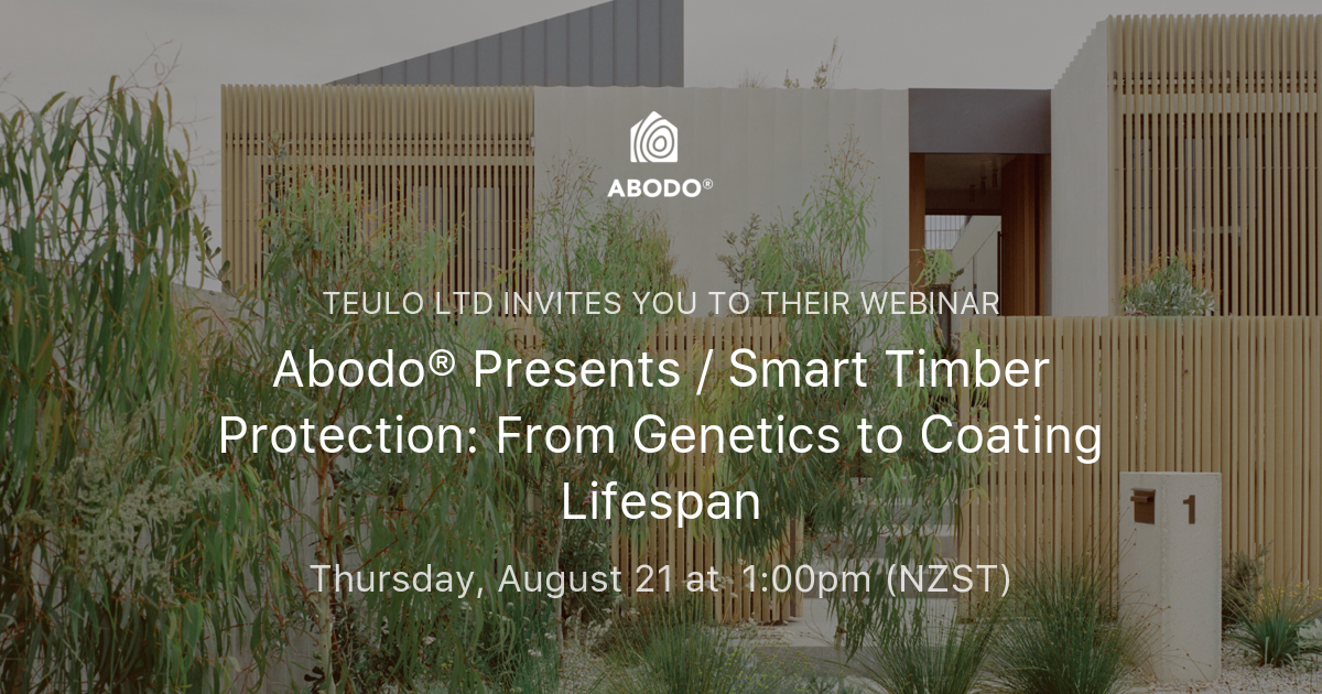 Abodo® Presents / Smart Timber Protection: From Genetics to Coating ...