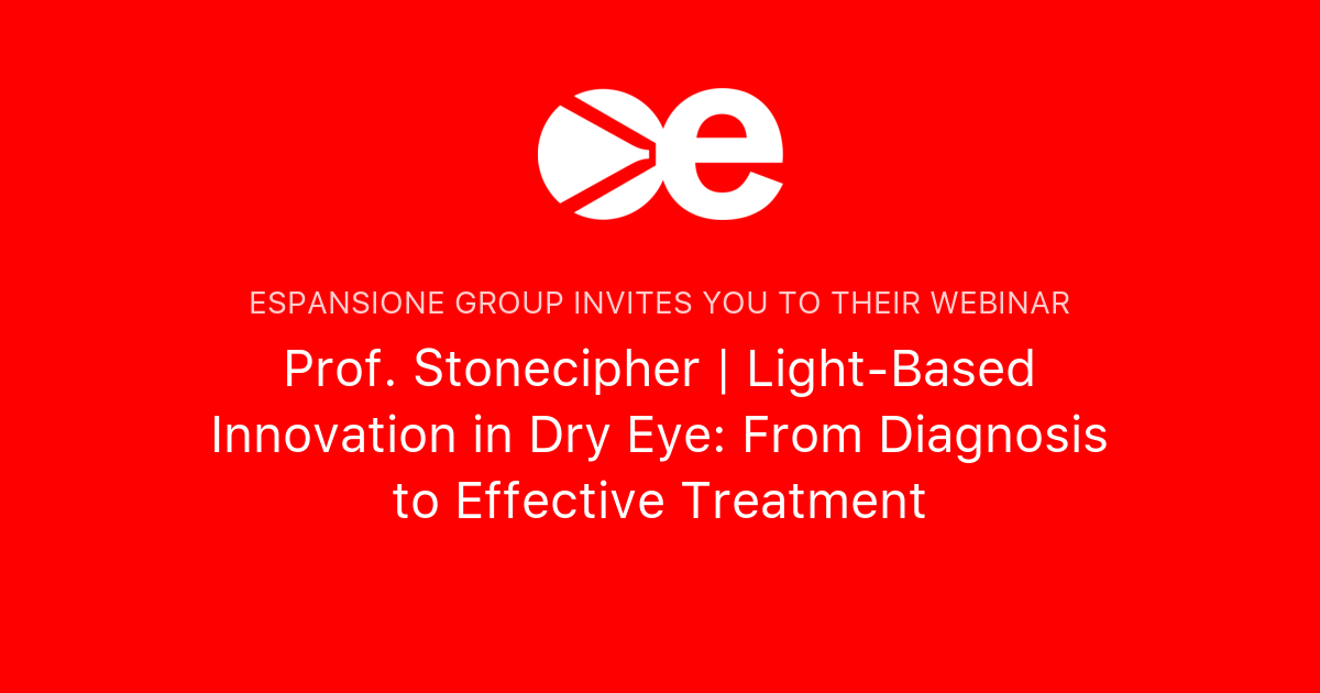 Jacob Stonecipher Prof. Stonecipher | Light-Based Innovation in Dry Eye: From Diagnosis ...