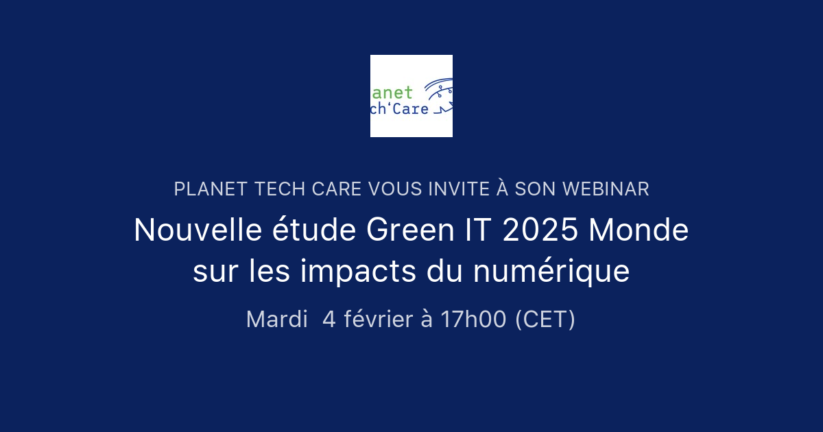 Nouvelle étude Green IT 2025 Monde sur les impacts du numérique ...