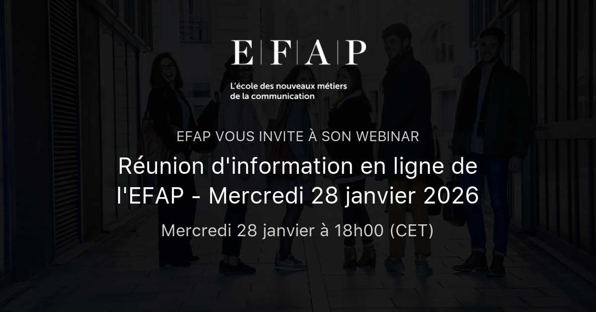 Réunion d'information en ligne de l'EFAP - Mercredi 28 janvier 2026 | EFAP