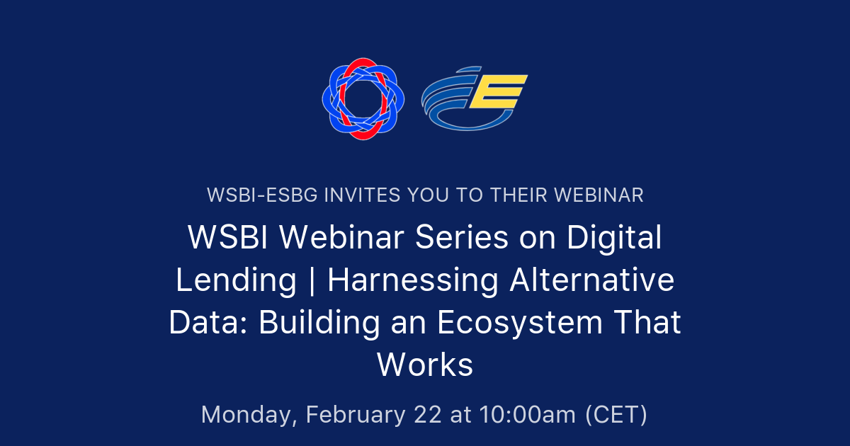 WSBI Webinar Series on Digital Lending | Harnessing Alternative Data ...