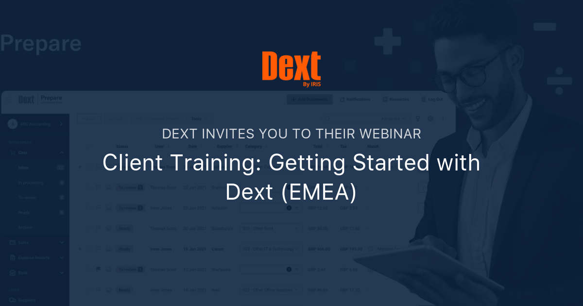 Dext Partner Client Training: Getting Started with Dext (EMEA) | Dext