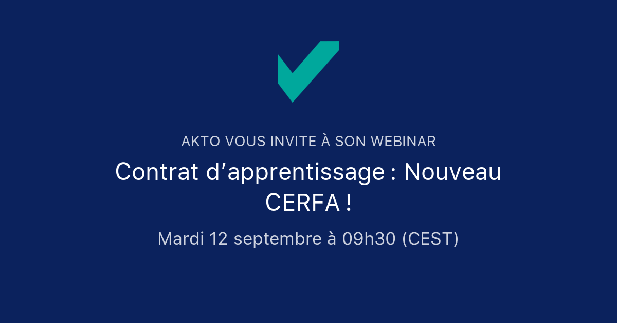 Contrat Dapprentissage Nouveau Cerfa Akto