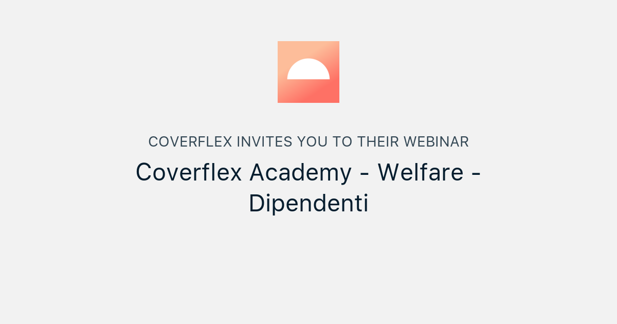 Coverflex Academy Welfare Dipendenti Coverflex