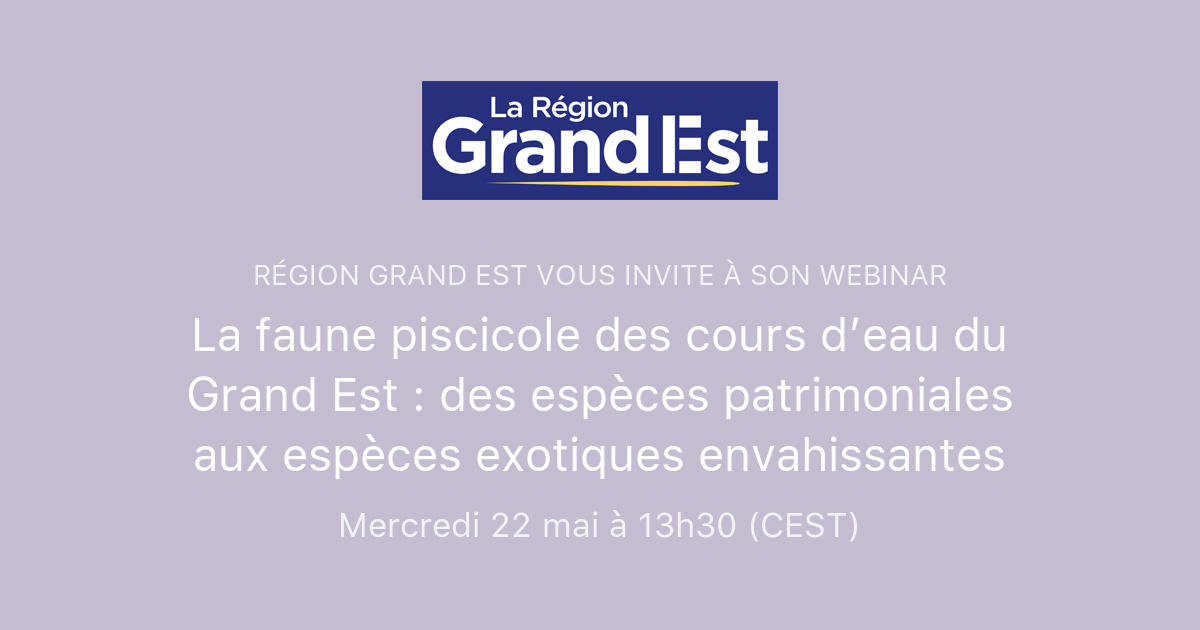 La Faune Piscicole Des Cours D’eau Du Grand Est : Des Espèces ...