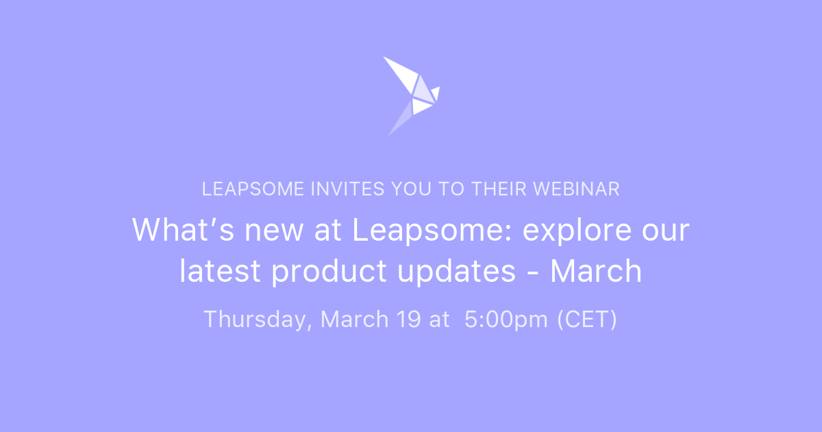 What’s new at Leapsome: explore our latest product updates - March ...