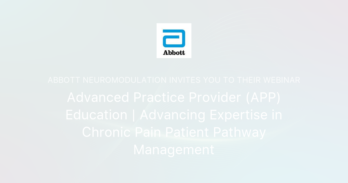Advanced Practice Provider (APP) Education Advancing Expertise in