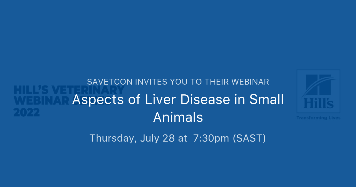 Aspects of Liver Disease in Small Animals SAVETCON