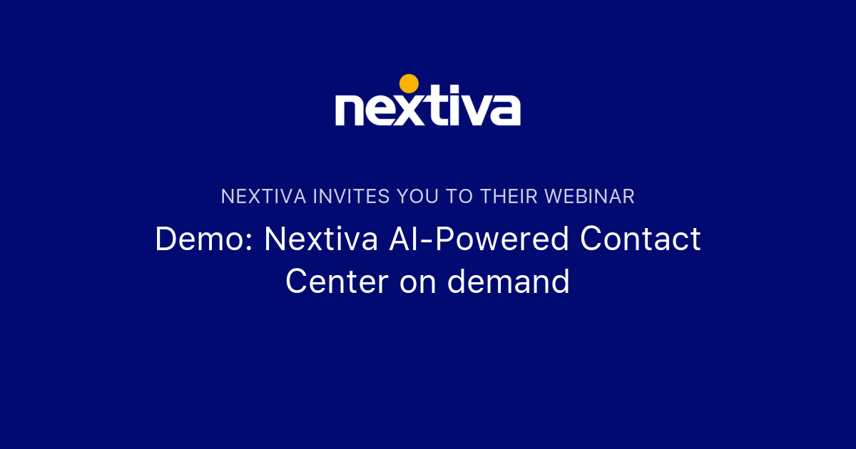 Demo: Nextiva AI-Powered Contact Center on demand | Nextiva