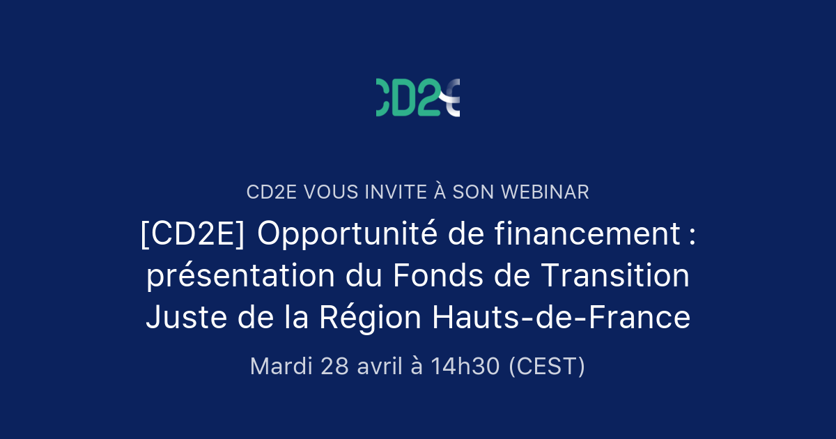 [CD2E] Opportunité de financement : présentation du Fonds de Transition ...