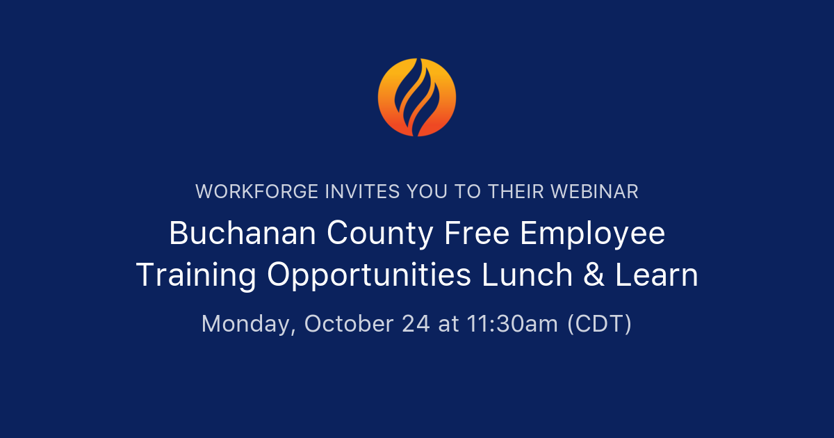 Buchanan County Free Employee Training Opportunities Lunch & Learn
