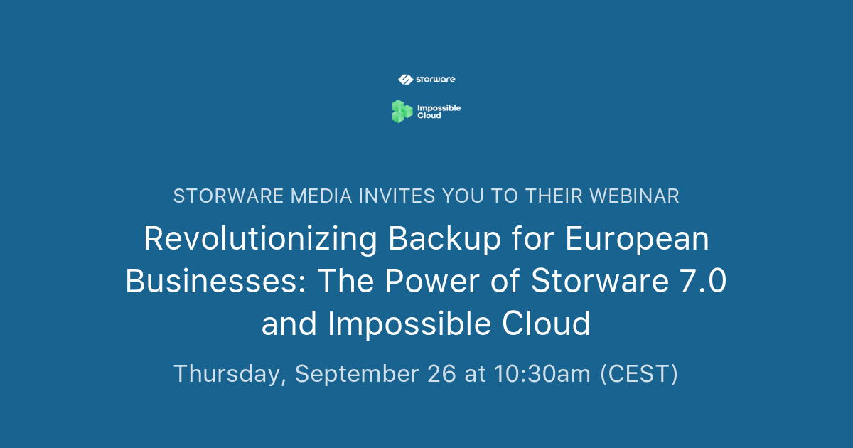Revolutionizing Backup for European Businesses: The Power of Storware 7 ...